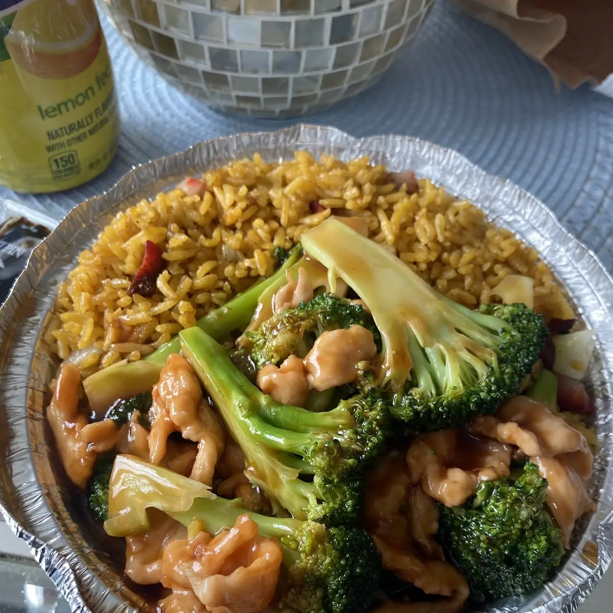 Roast Pork Chicken & Shrimp with Broccoli
