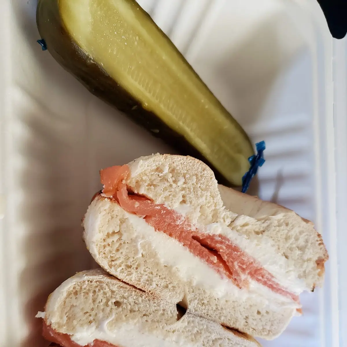 Salmon Lox and Cream Cheese Bagel