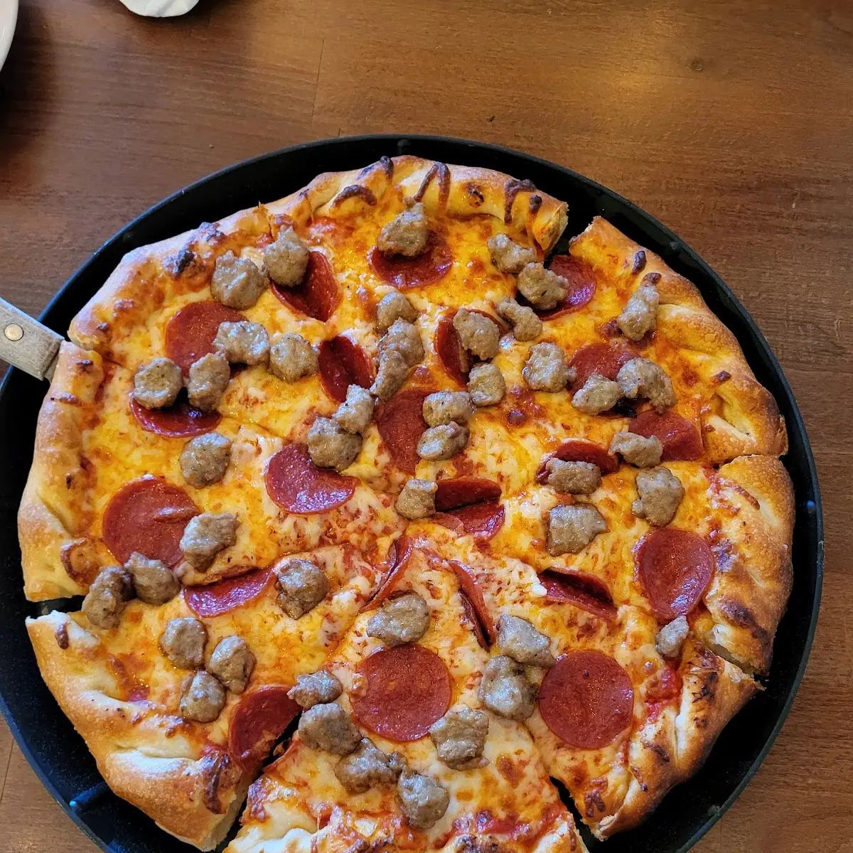 Pepperoni and Sausage Pizza