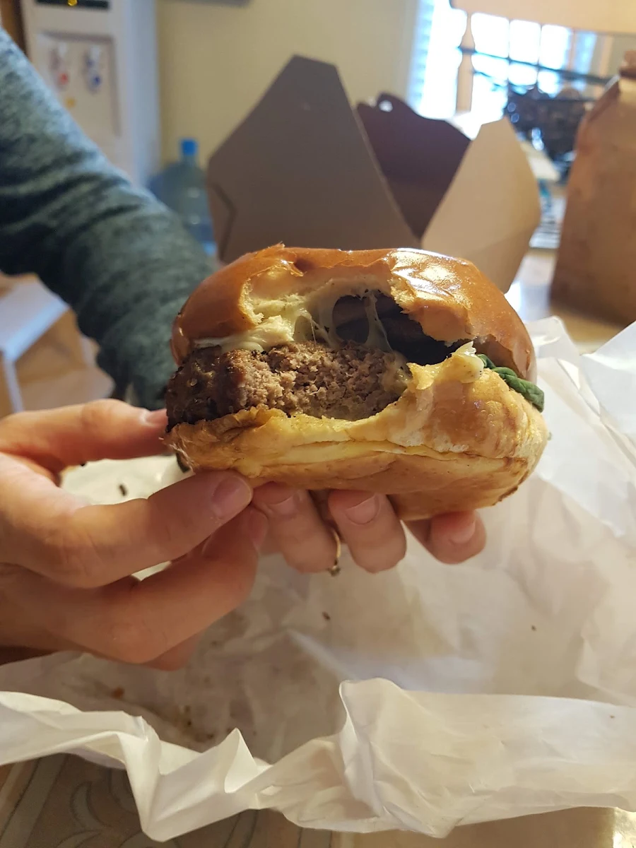 Brie and Mushroom Burger