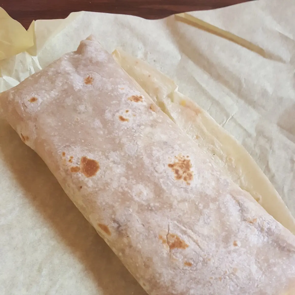 Bean Burrito with Cheese and Sour Cream