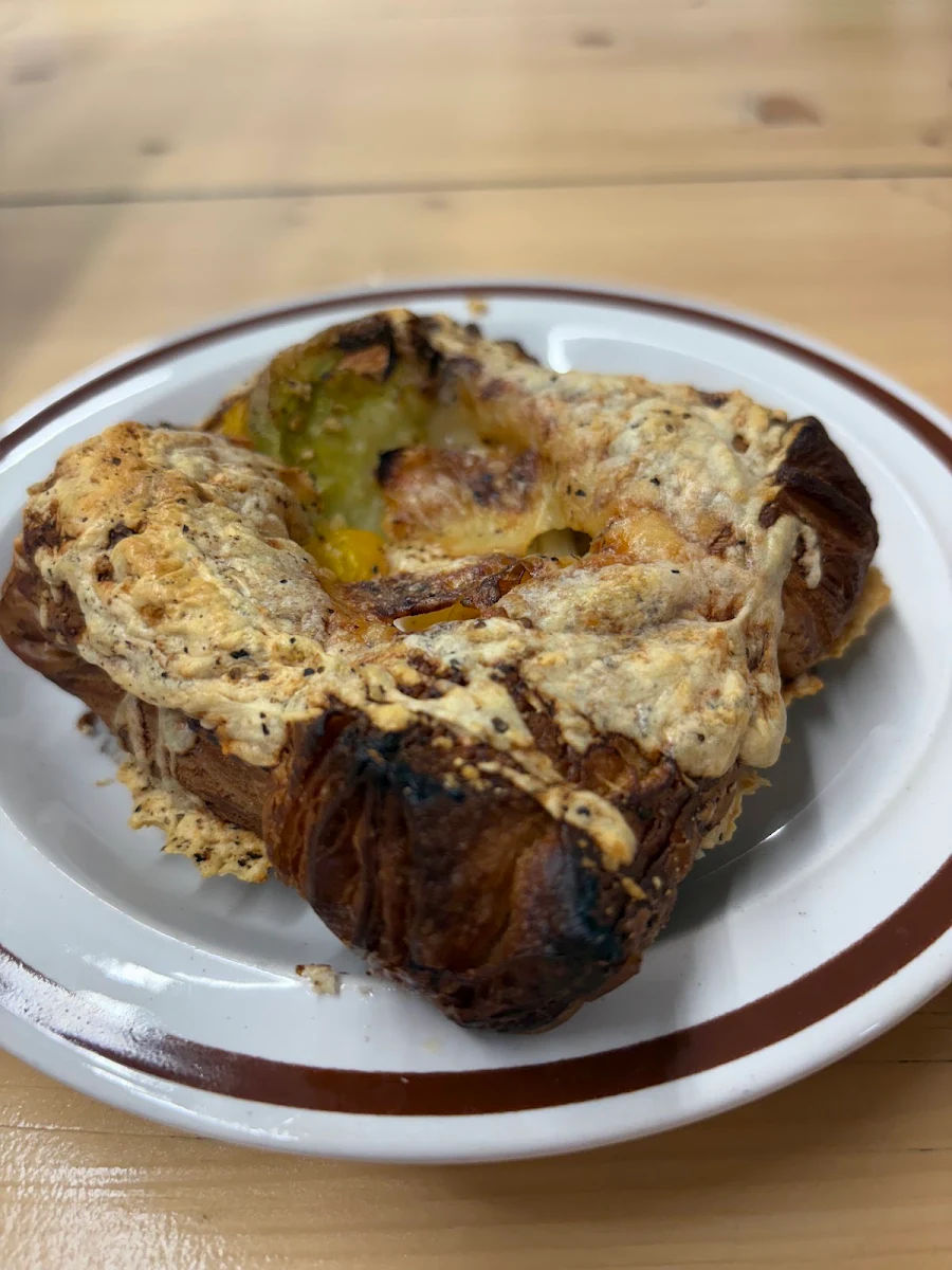 Toasted Croissant with Cheese Filling