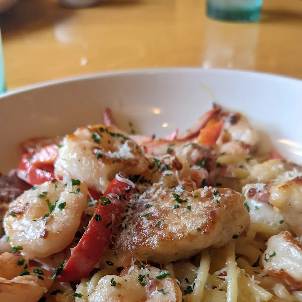 Chicken & Shrimp Carbonara