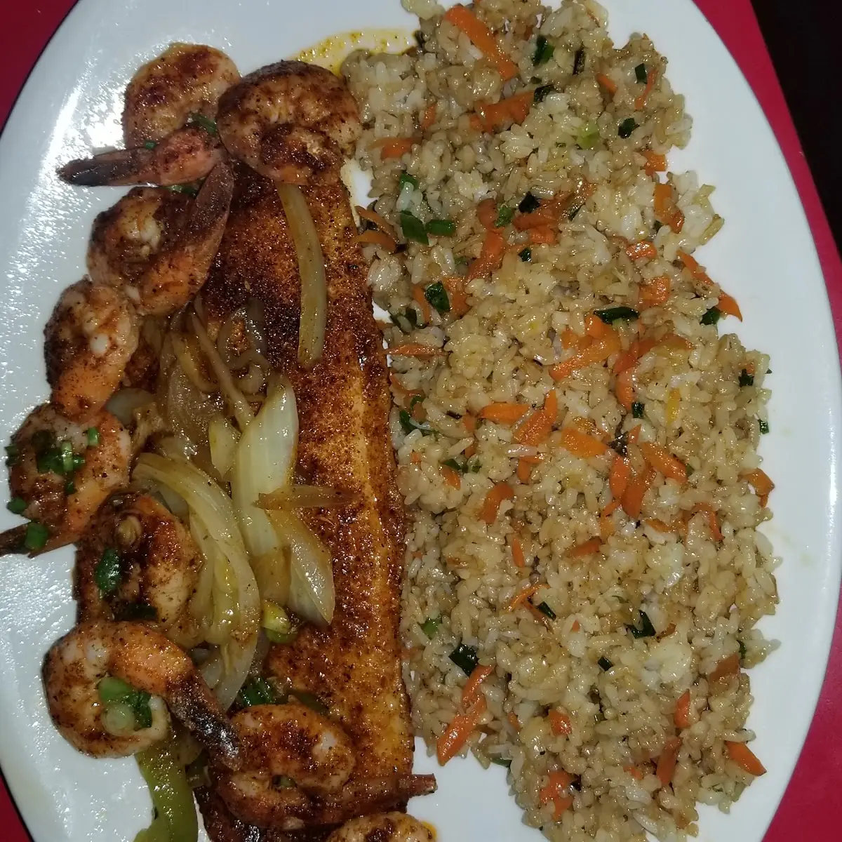 Grilled Seafood Combo with Fried Rice