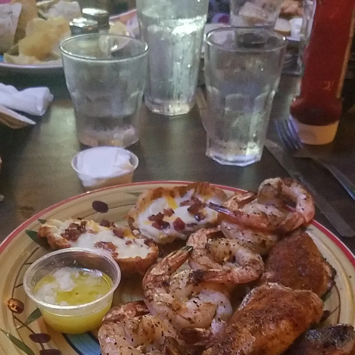 Grilled Shrimp N Grilled Perch