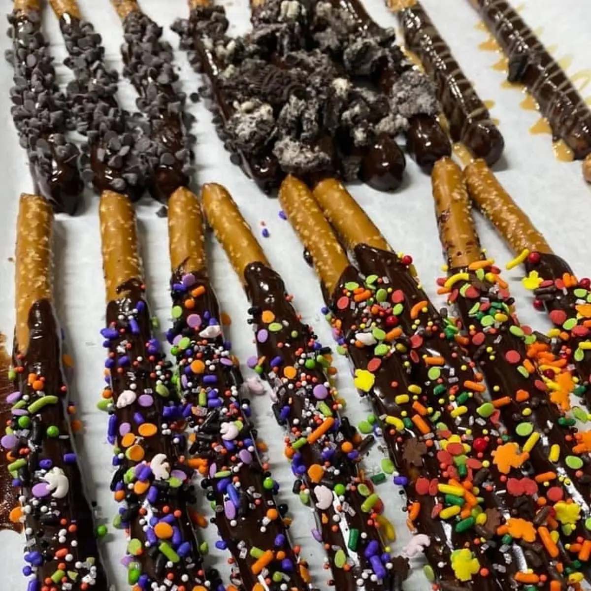 Chocolate Covered Pretzel Sticks