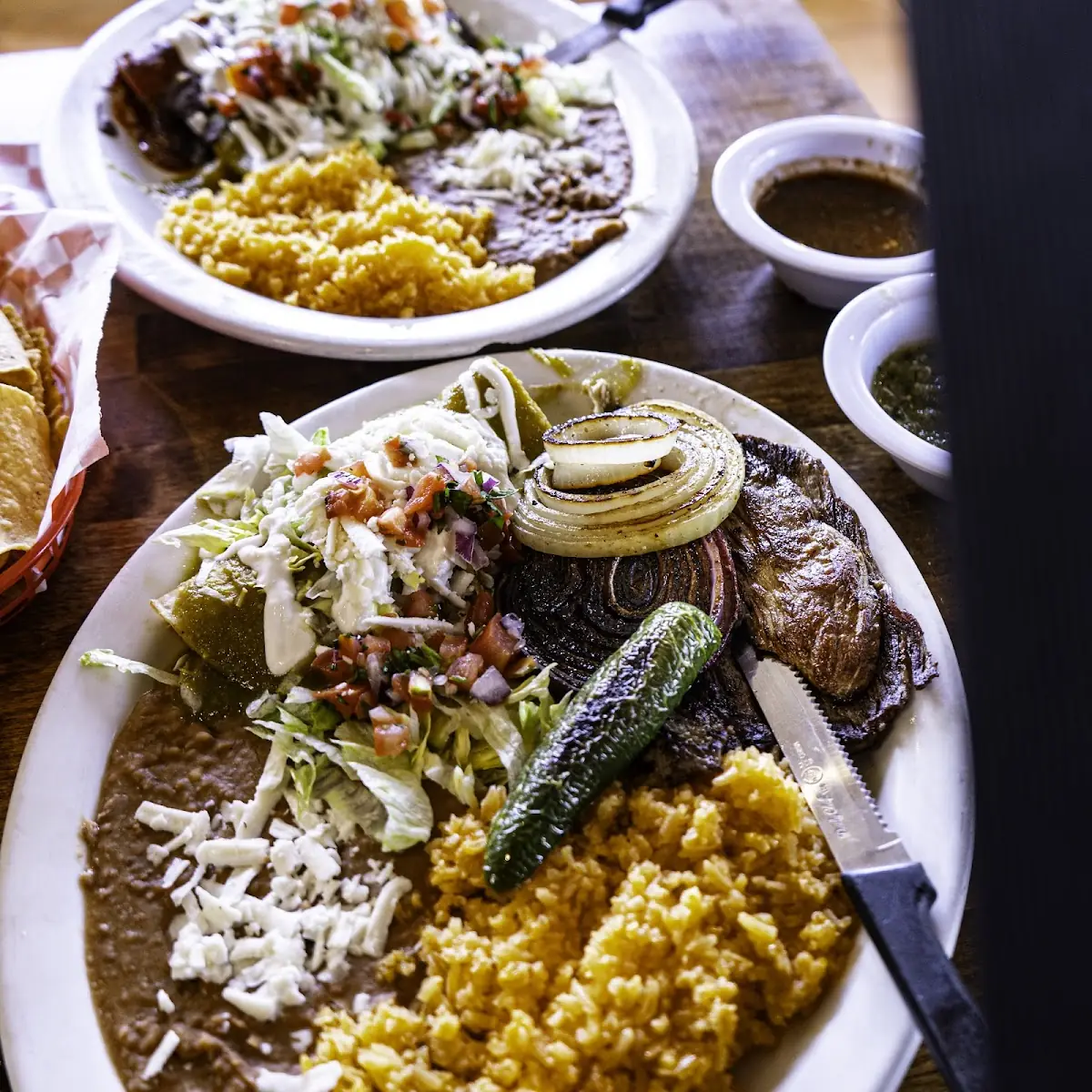 Carne Asada and Enchilada