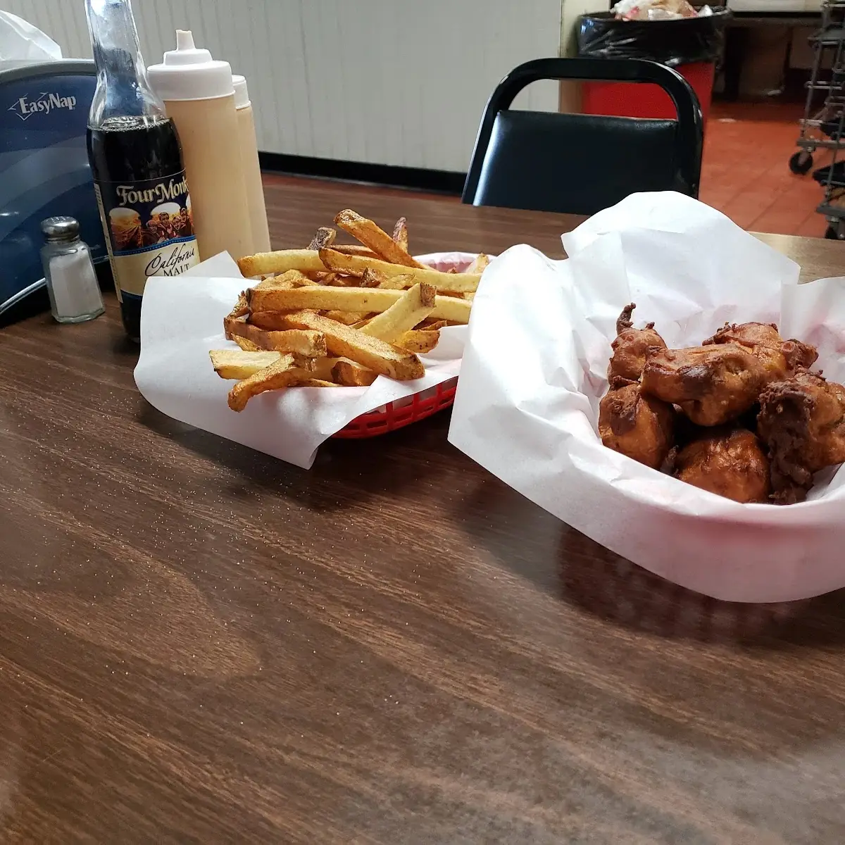Fries and Fried Mushrooms