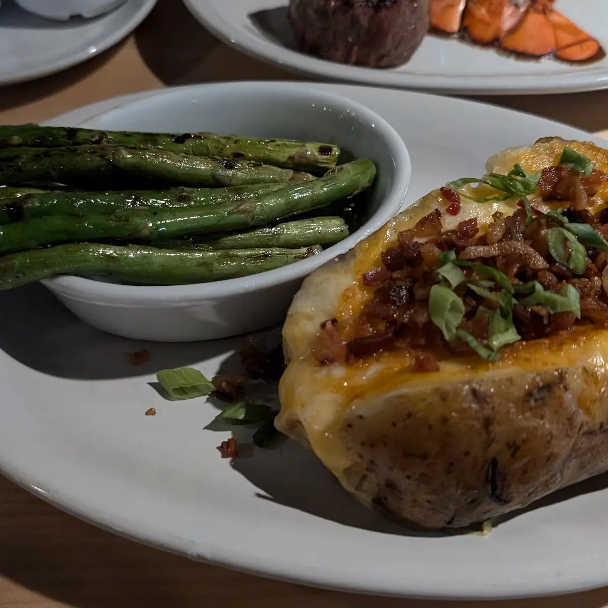 Baked Potato and Asparagus