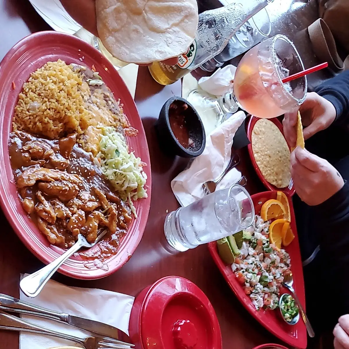 Carne Asada Plate Chicken Mole