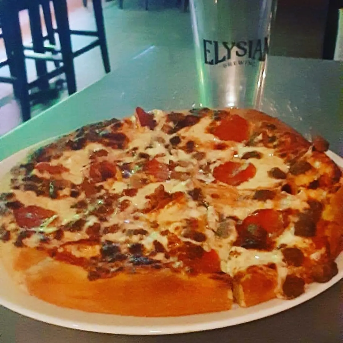 Three Meat Pizza