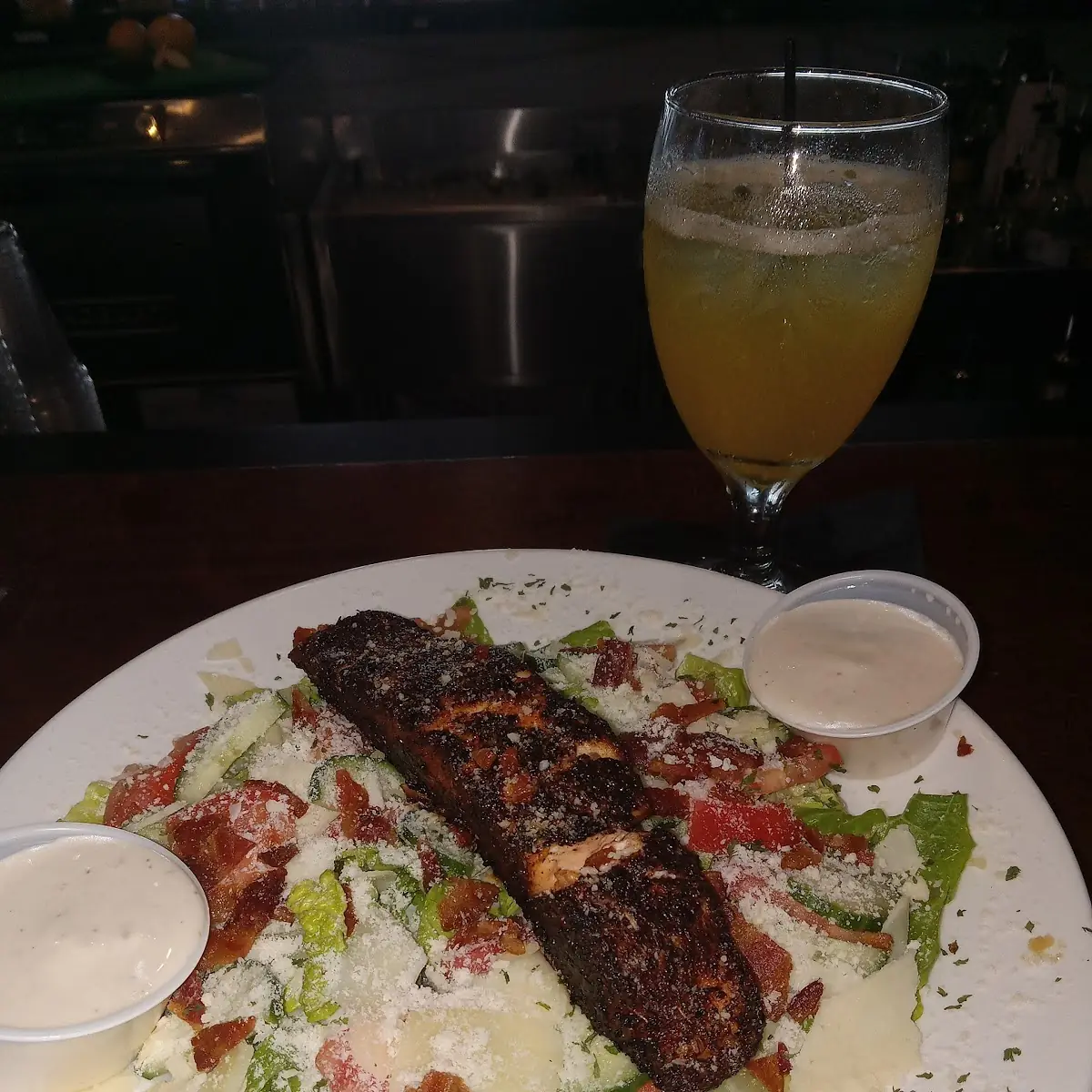 Blackened Salmon Cesar Salad