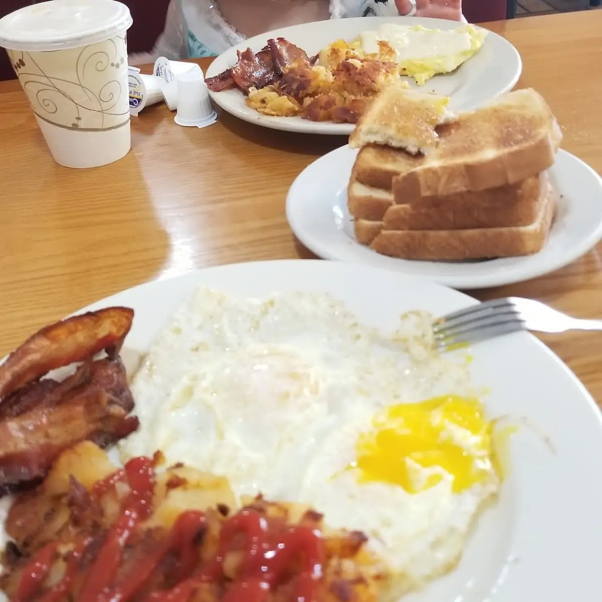 Two Eggs with Bacon, Sausage Links or Ham