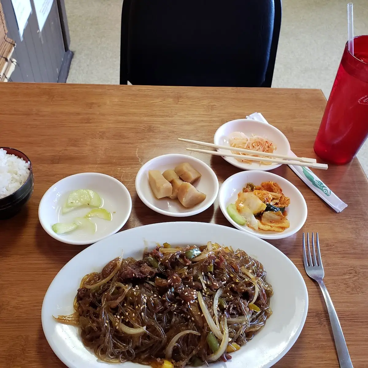Japchae with Pickled Vegetables