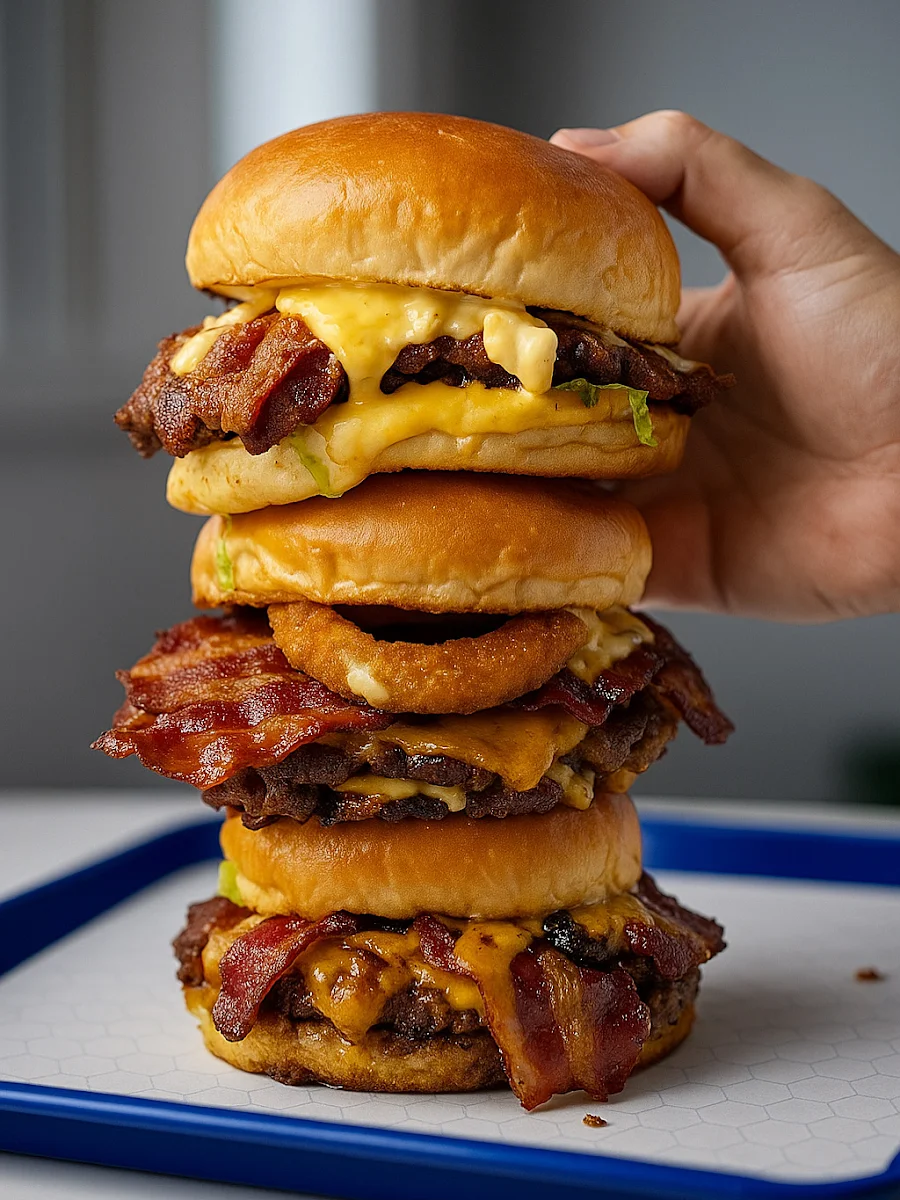 Cheese Bacon Burger, Hungry Dude