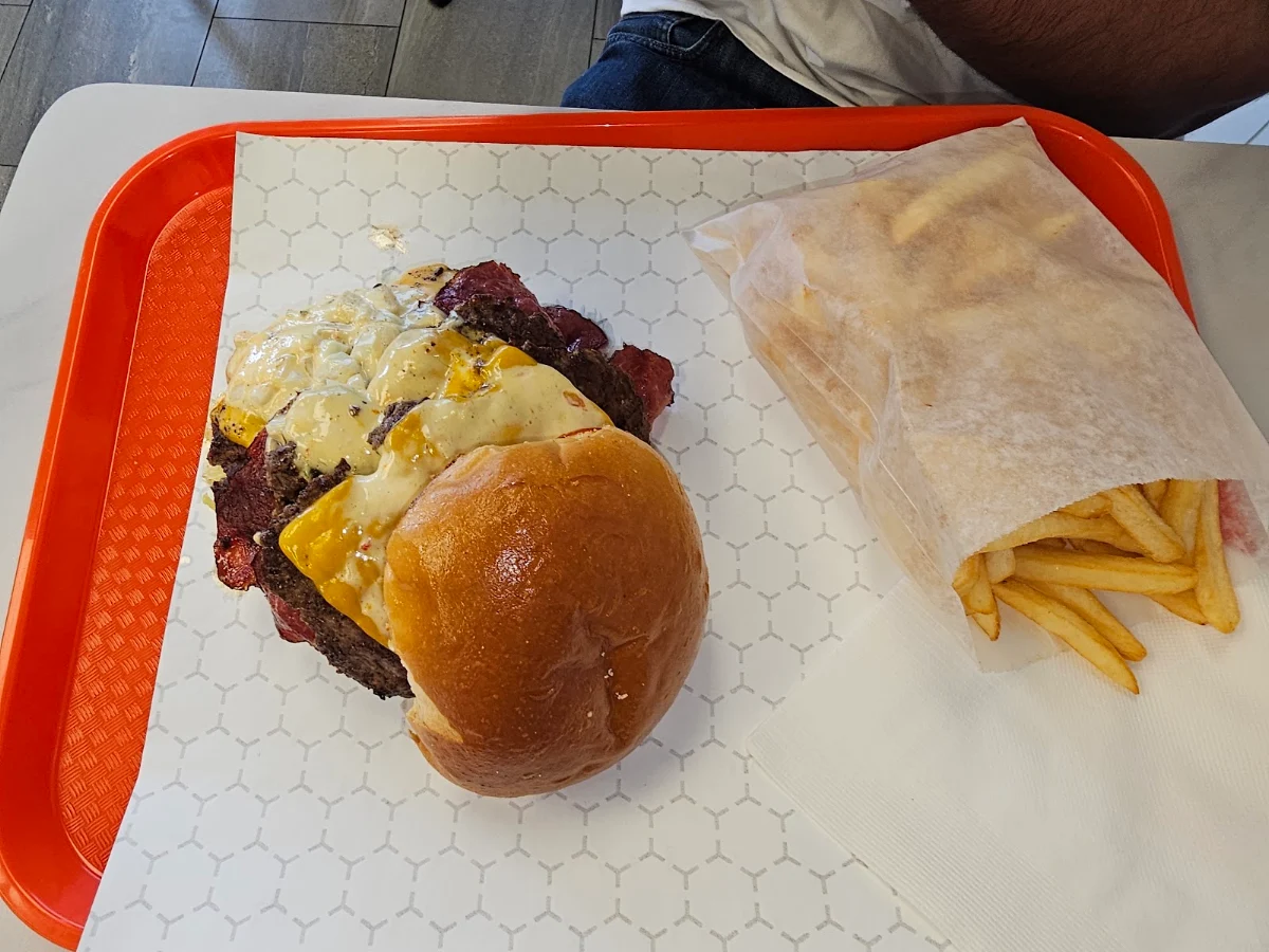 Triple Bacon Hamburger Combo, Hungry Dude