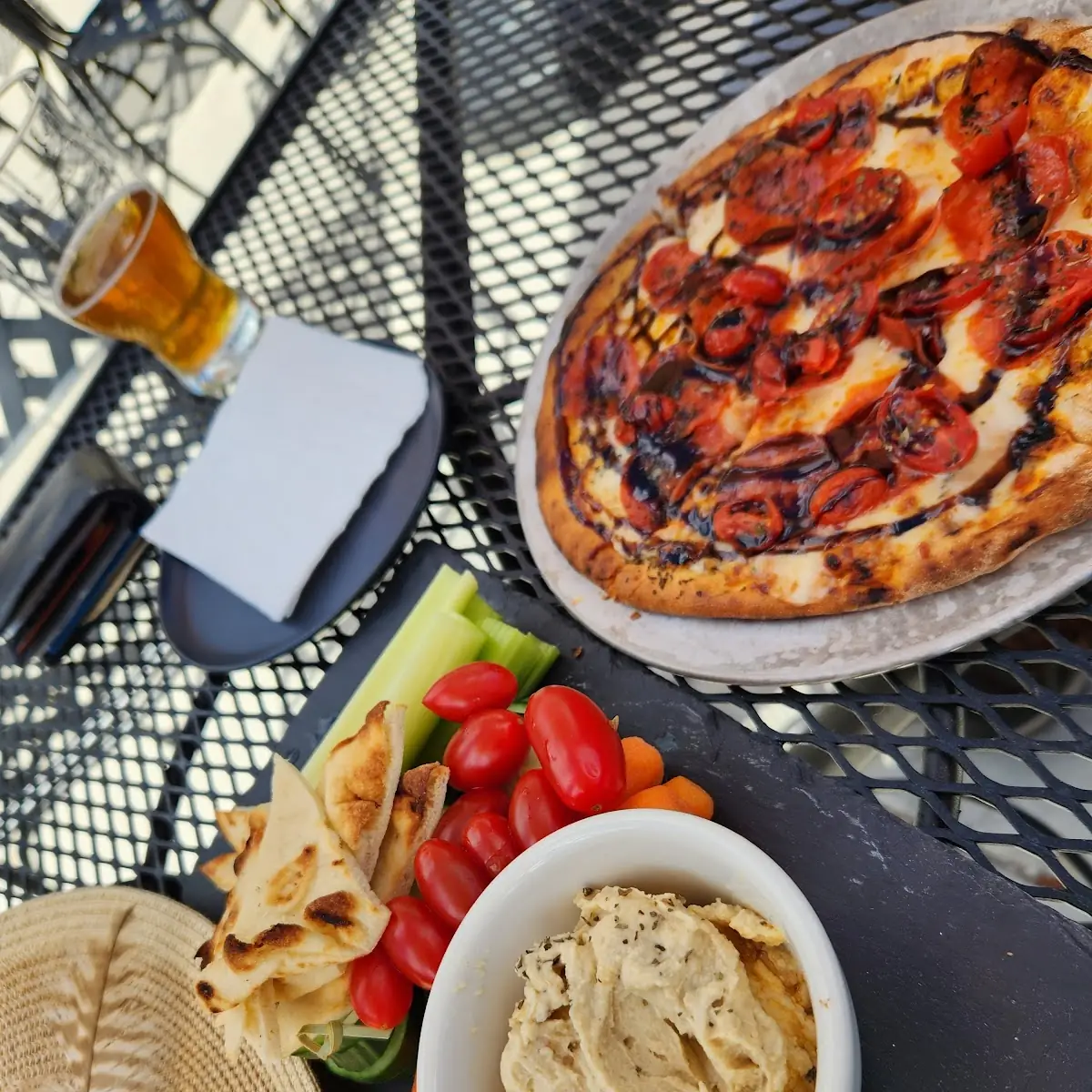 Hummus Board & Pizza