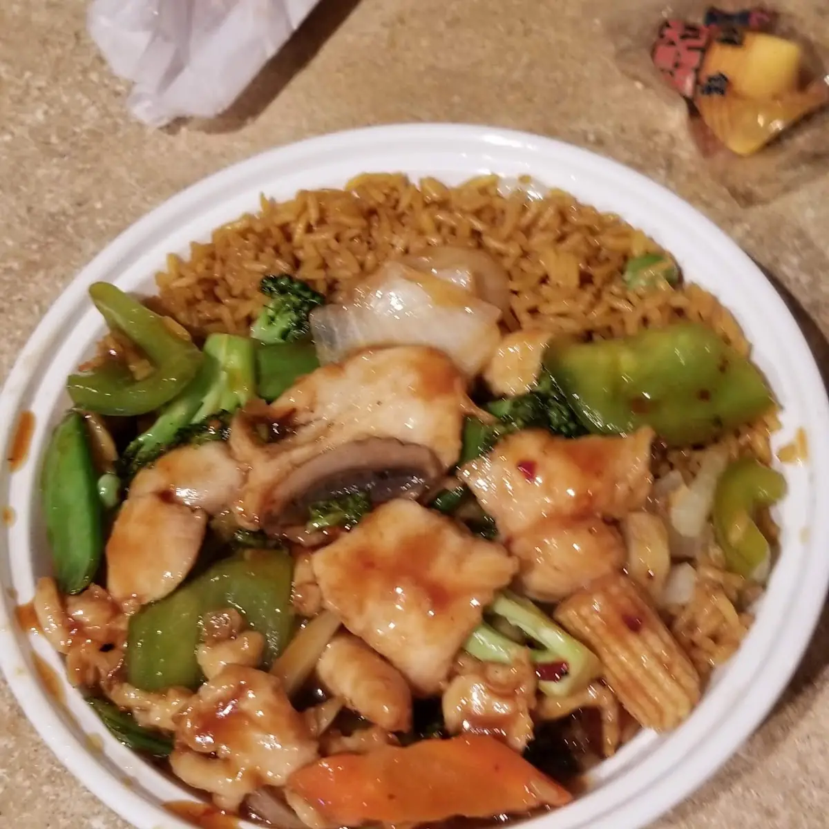 Triple Delight with Garlic Sauce