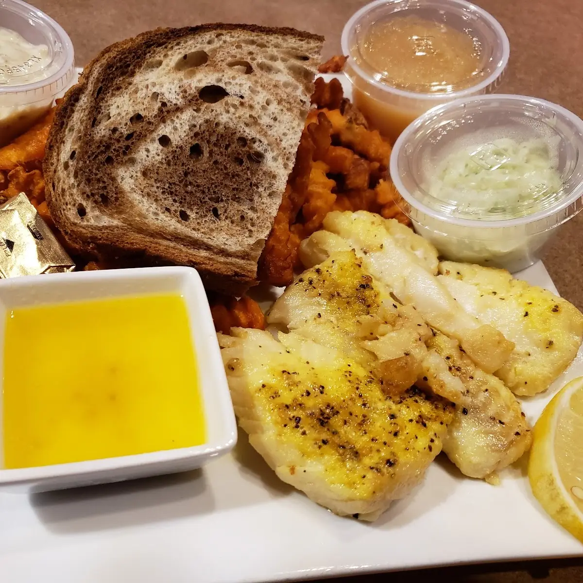 Baked Cod with Sweet Potato Fries