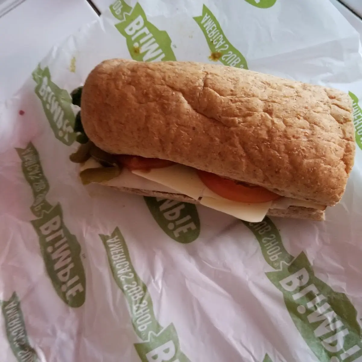 6 Turkey and Cheese Sandwich