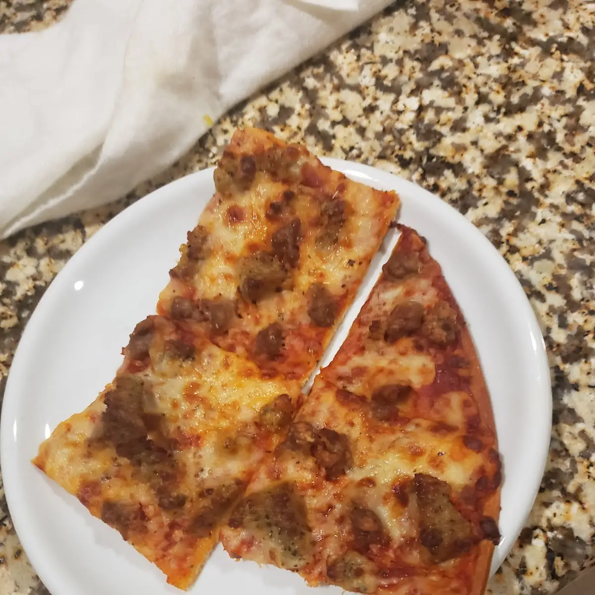Thin Crust Sausage Pizza
