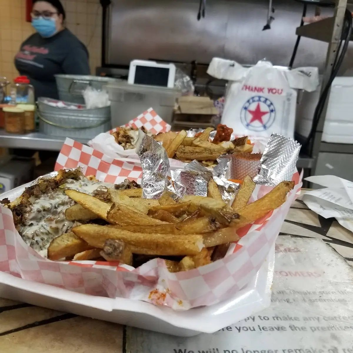 Philly Cheese Steak and Wing Basket