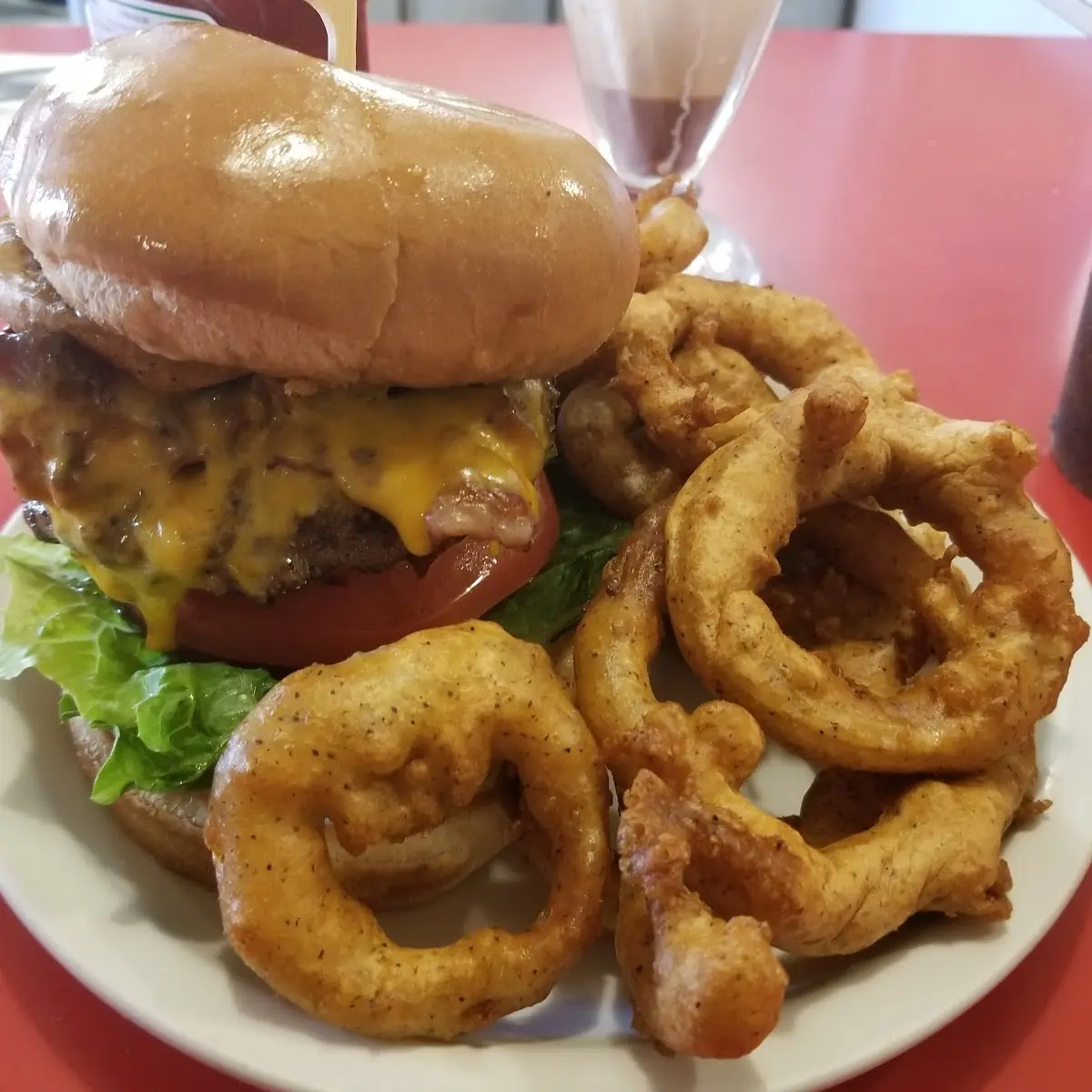 Bacon Swiss Burger & Fries