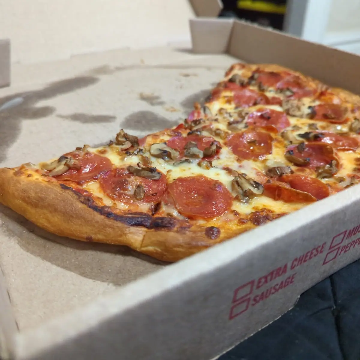 Pepperoni and Mushroom Pizza