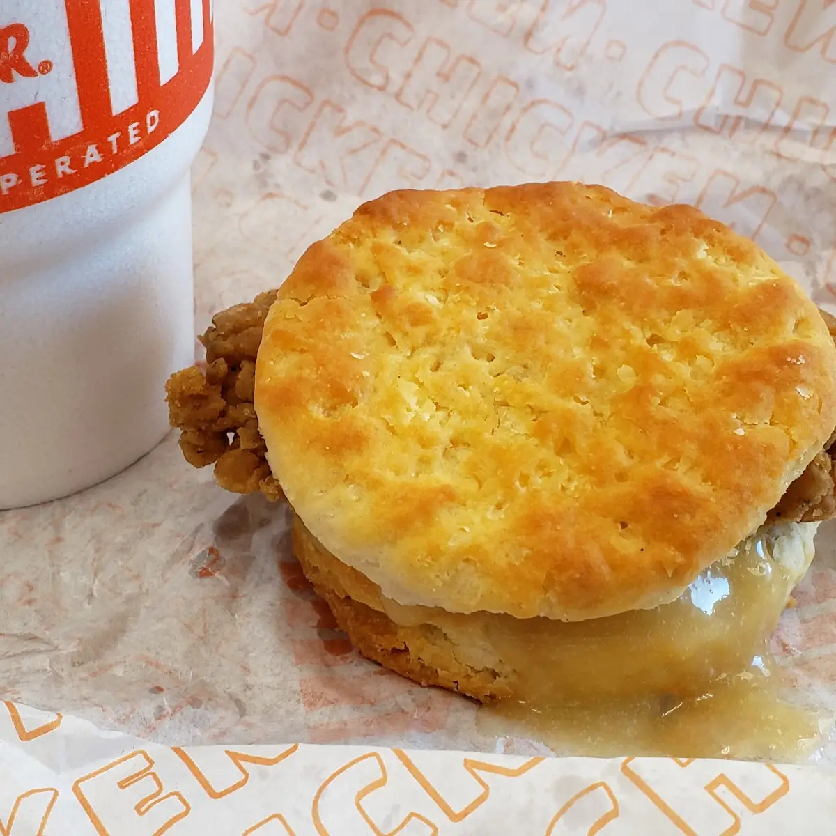 Honey Butter Chicken Biscuit & Medium Drink