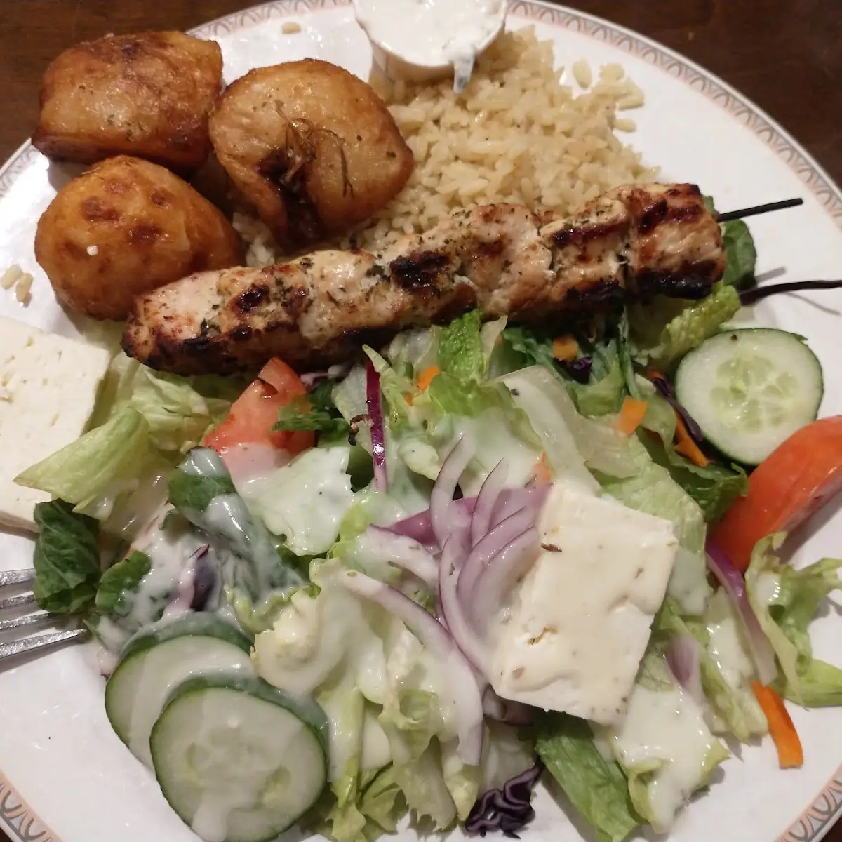 Chicken Souvlaki Platter, Philos Greek Cuisine and Pizzeria