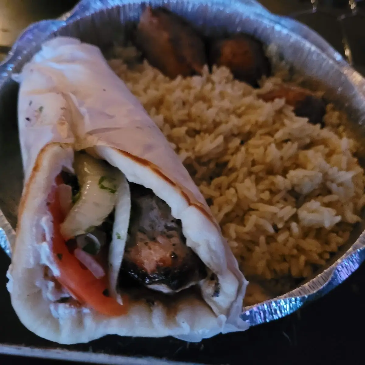 Souvlaki Pita Platter, Philos Greek Cuisine and Pizzeria
