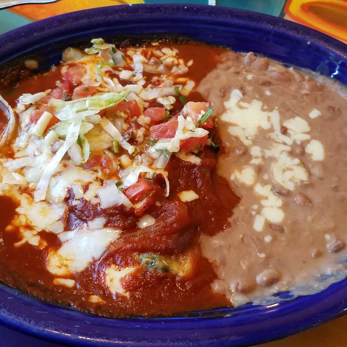 Chile Rellenos with Refried Beans