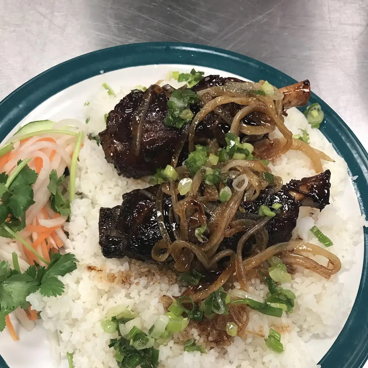 Broken Rice Pork Chop Egg