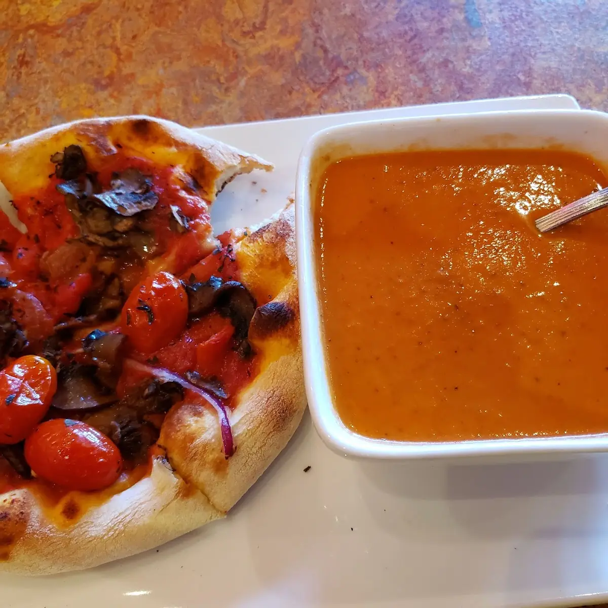 Pizza N Tomato Basil Soup