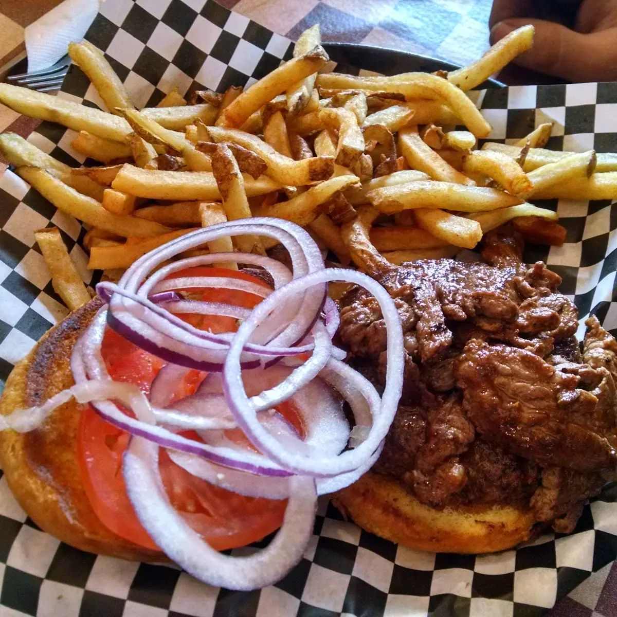 Steak Burger with Fries
