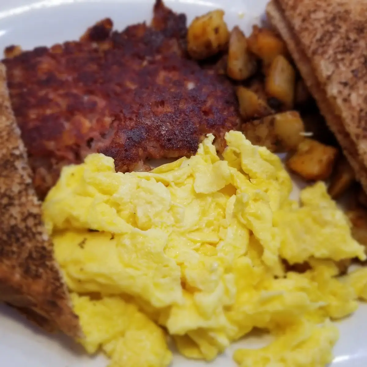 Scrambled Eggs with Hash