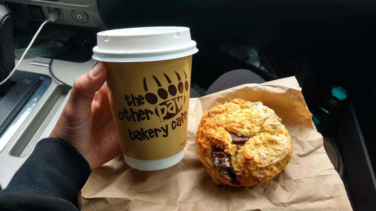Latte and Chocolate Orange Scone, Lostlands Cafe