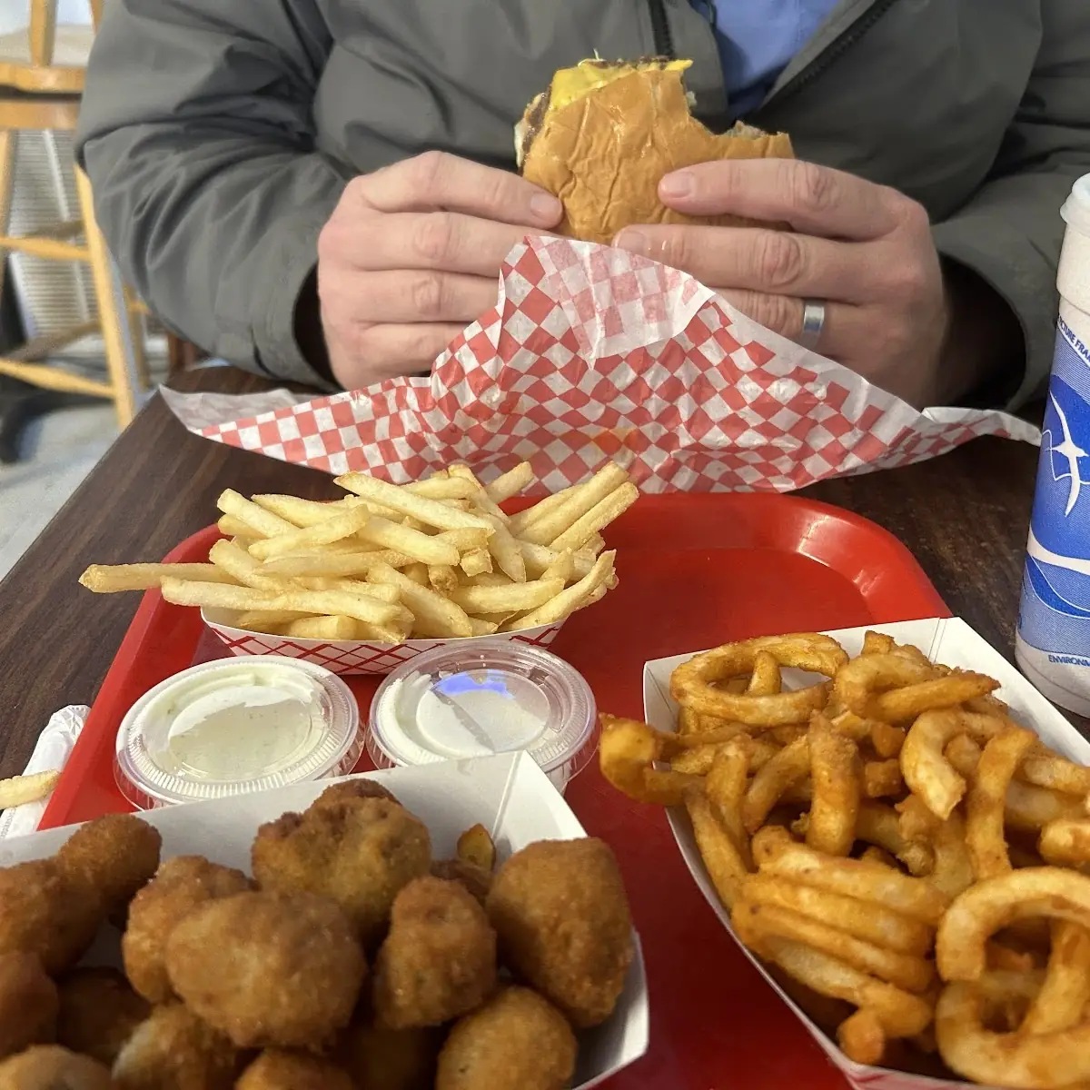 French Fries Cheeseburger
