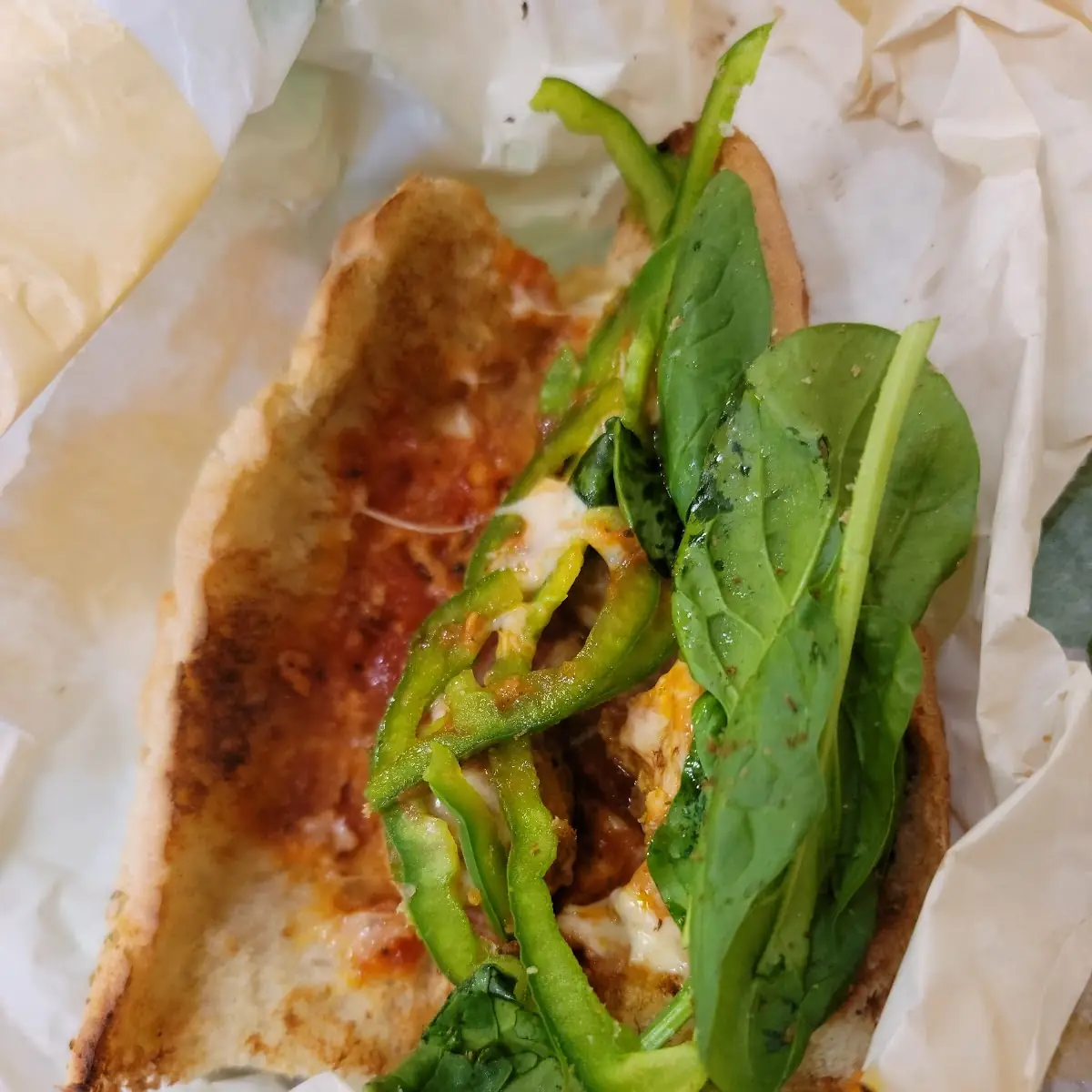 Meatball Sub with Lettuce and Spinach