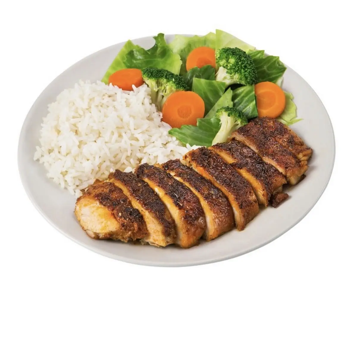 Fried Fish Steam Rice & Veggie