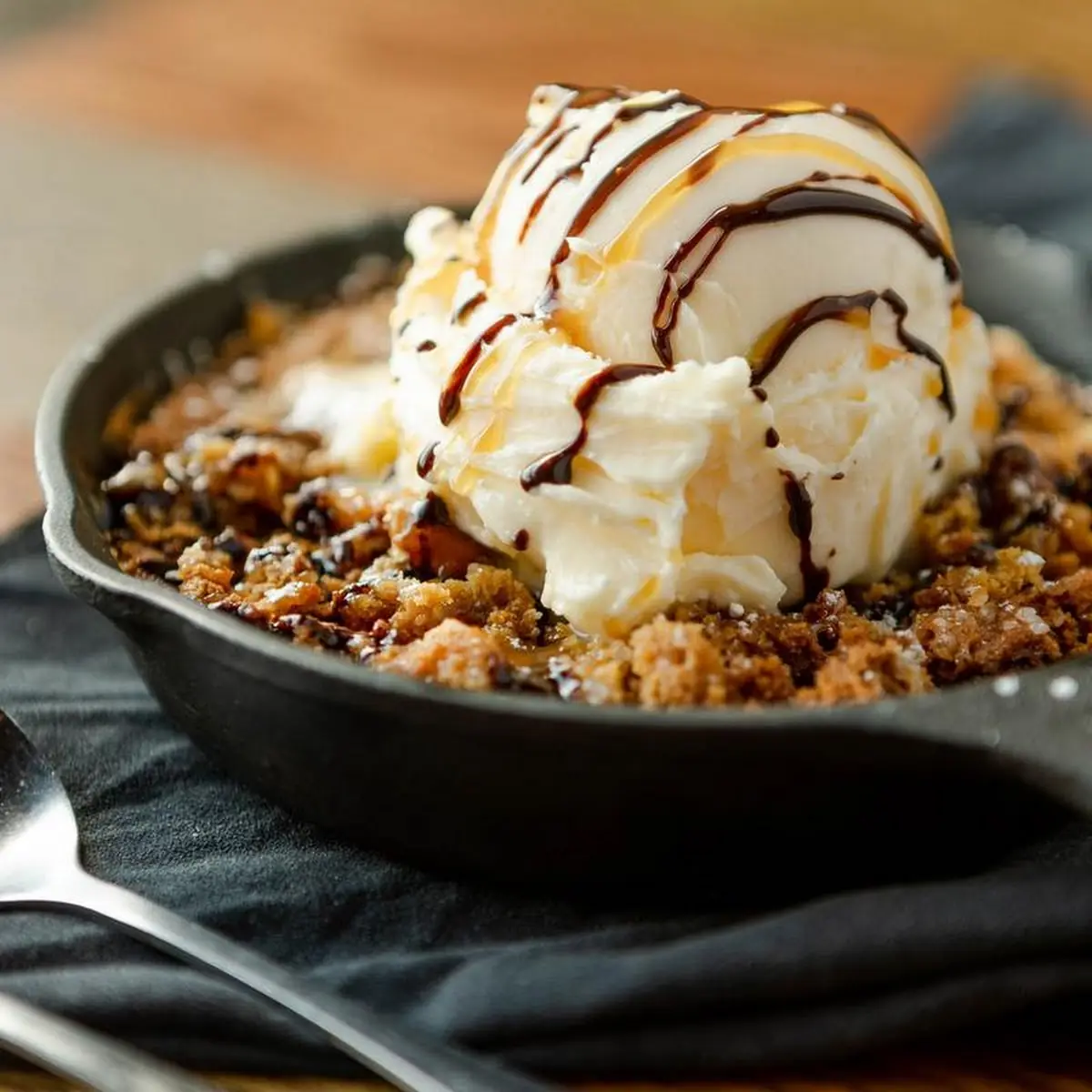 Baked Caramel Cookie Skillet cn