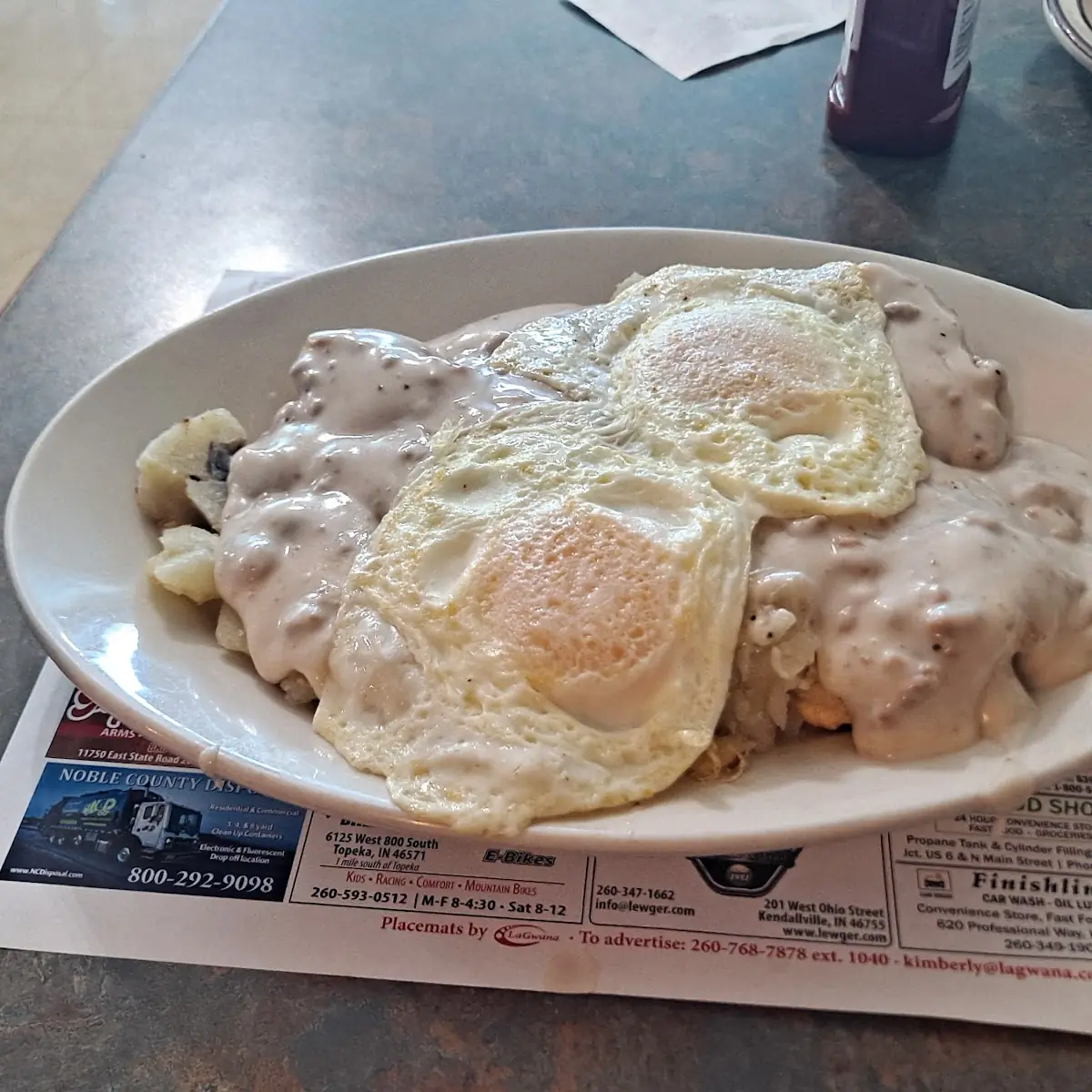Half and Half w Eggs over Easy