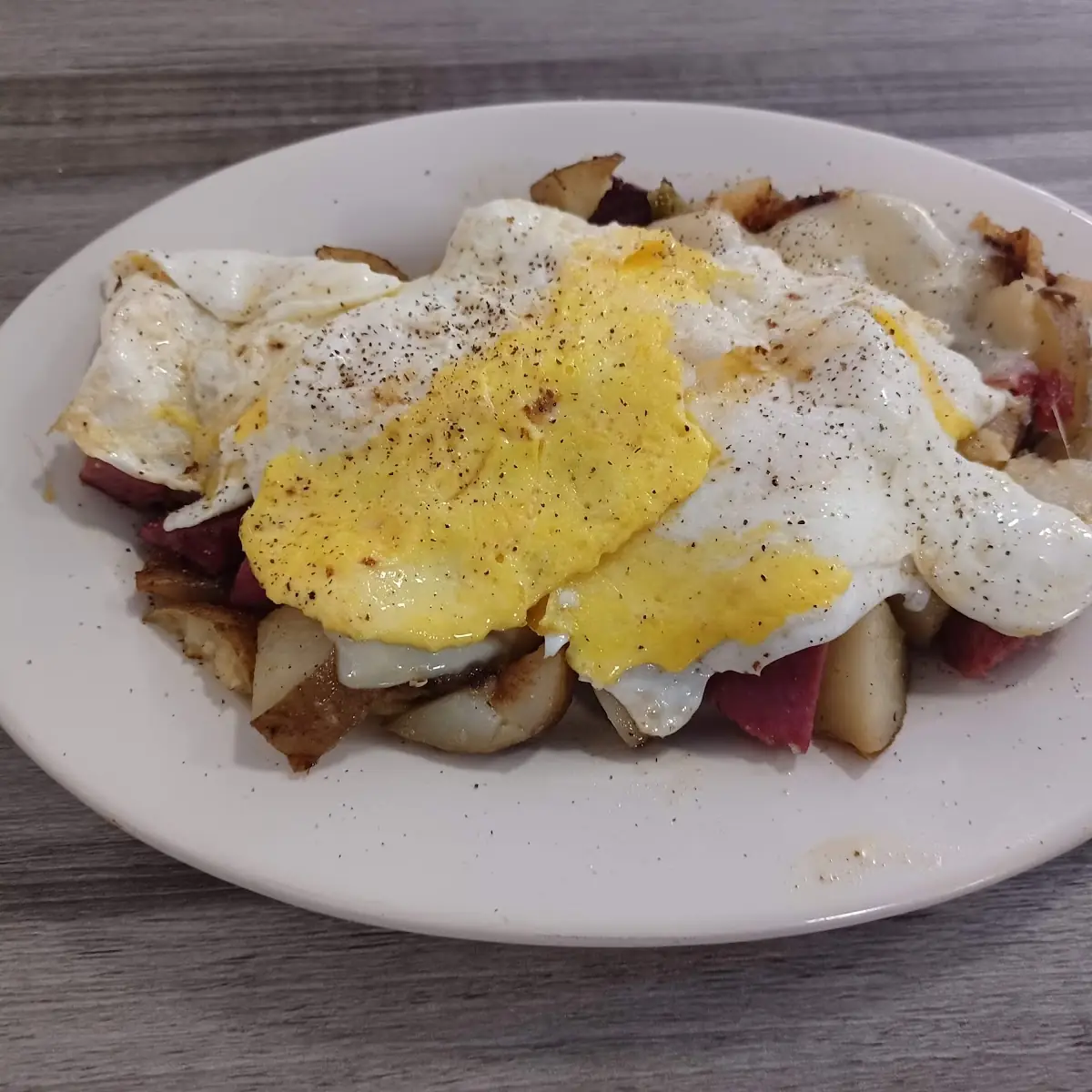 Corned Beef Hash and Eggs