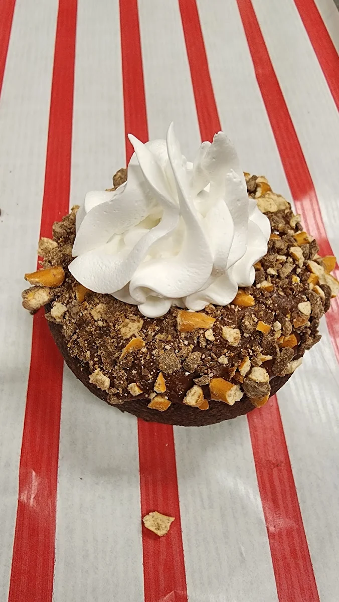Chocolate Fudge Pretzel Dream Donut