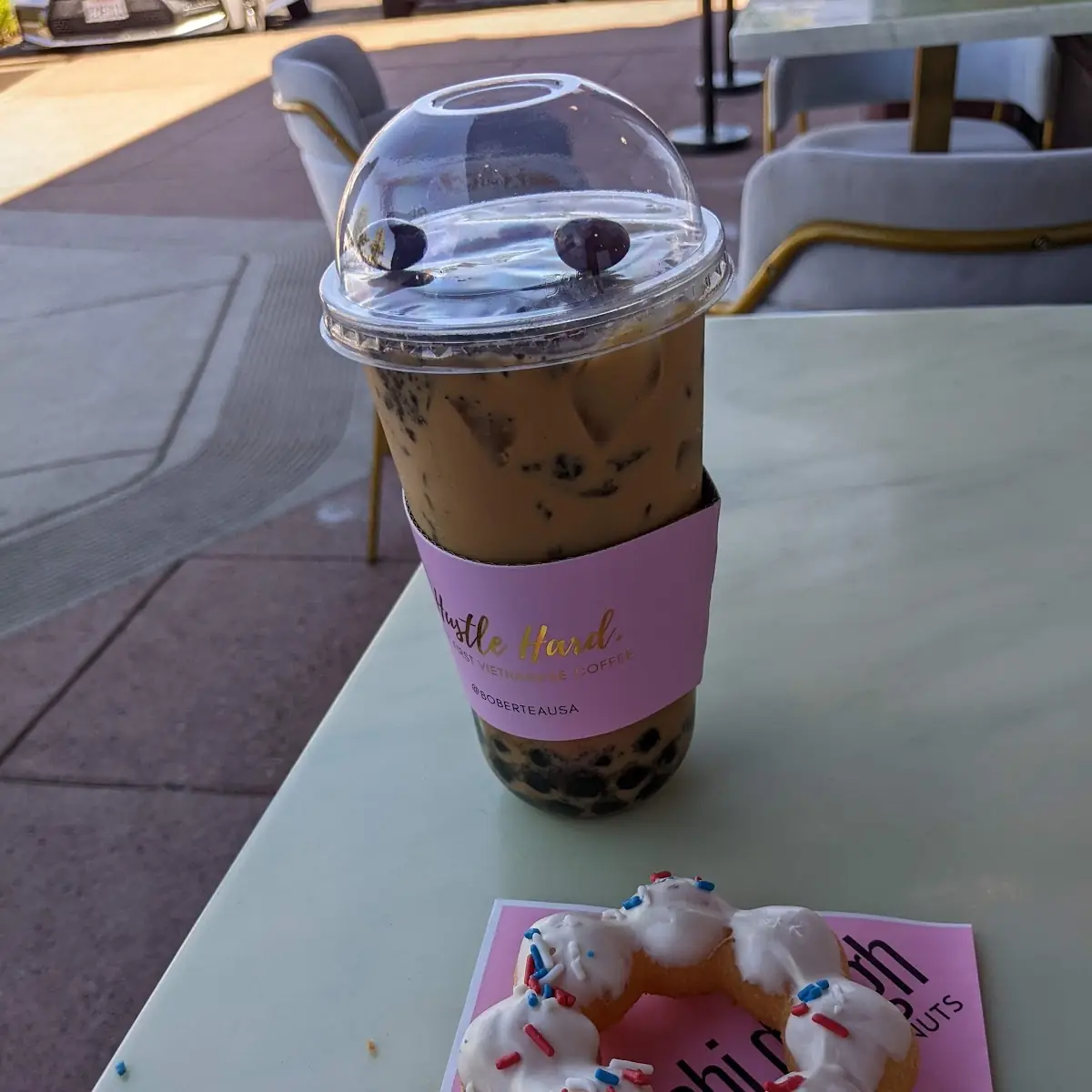 Vietnamese Coffee and Independence Day Donut