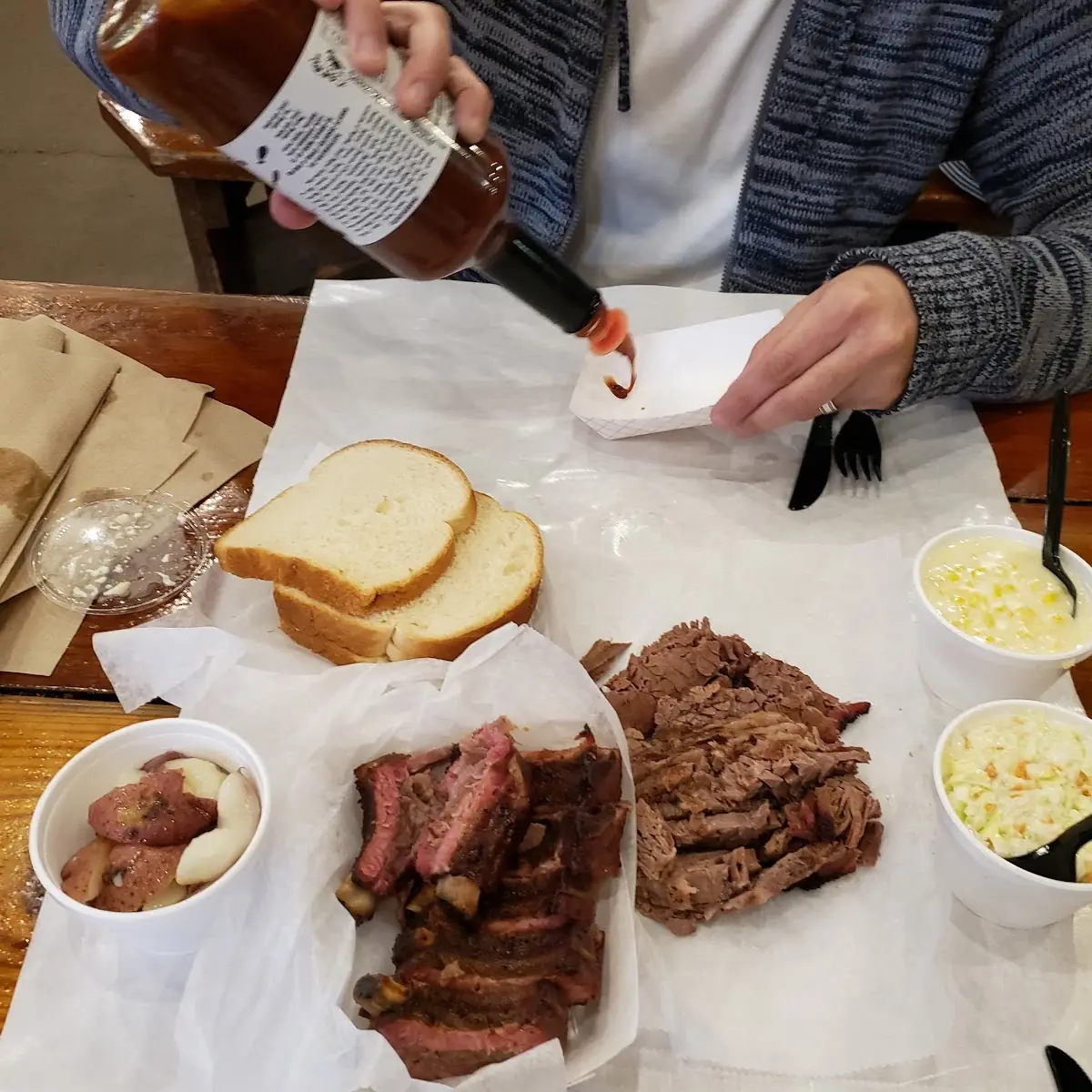 Moist Brisket and Smoked Sausage