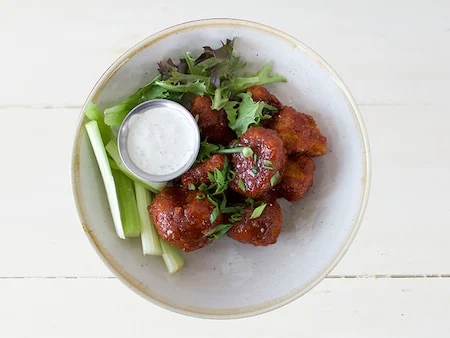 Buffalo & BBQ Cauliflower, Fresh Kitchen + Juice Bar