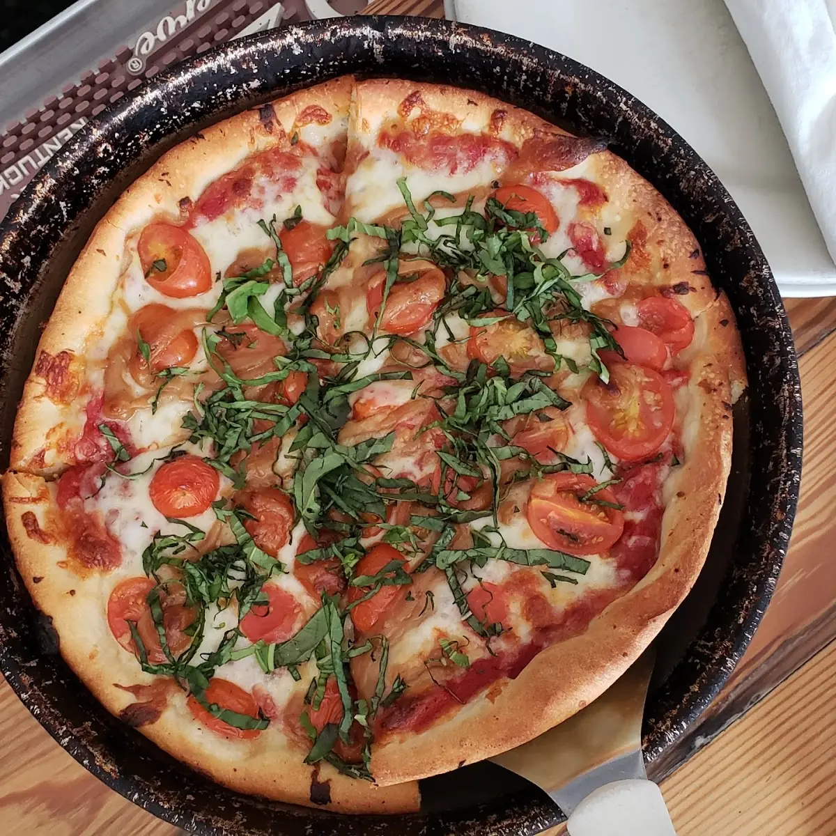 Margherita Deep Dish Pizza
