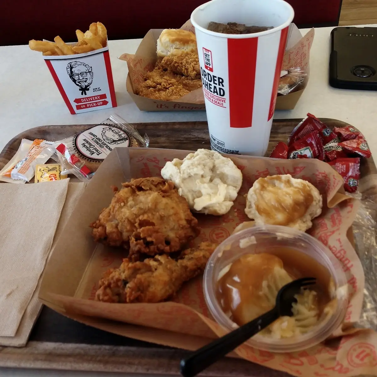Original Recipe Fried Chicken Leg & Thigh with Mashed Potatoes & Gravy