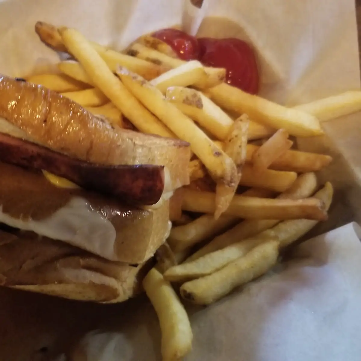 Fried Bologna Cheese Sandwich